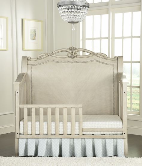 Kingsley Wessex Toddler Bed in Seashell #kingsley #crib #nursery Wood Crib, Guard Rail, Best Crib, Baby Playpen, Dream Nurseries, Adjustable Mattress, Buybuy Baby, Nursery Crib, Day Bed