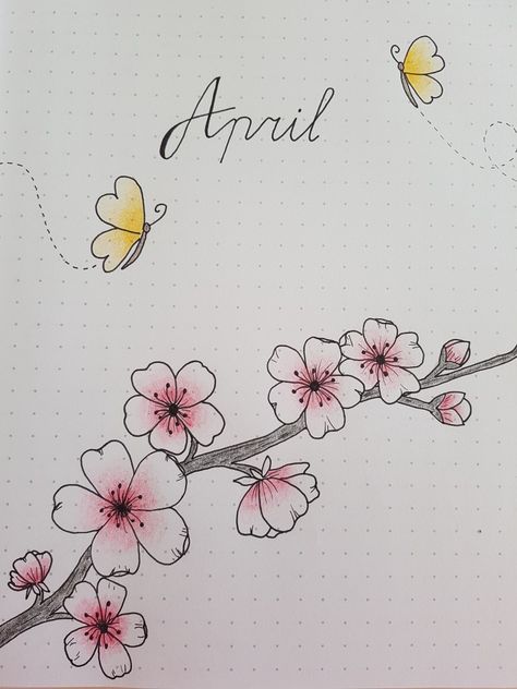 April Bullet Journal, Spring Drawing, Paper Art Design, Bullet Journal Ideas Templates, Bond Paper Design, Bullet Journal Design, Journal Design Ideas, Bullet Journal Paper, Hand Lettering Art