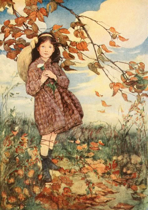 Jessie Willcox Smith, 동화 삽화, American Illustration, Autumn Illustration, Cicely Mary Barker, Illustration Vintage, Art Et Illustration, Art And Illustration, Vintage Children's Books