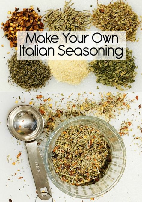 Italian Marinade For Chicken, Italian Spice, Italian Seasoning Recipe, Homemade Italian Seasoning, Pasta Seasoning, Homemade Spice Mix, Italian Spices, Homemade Spices, Homemade Seasonings