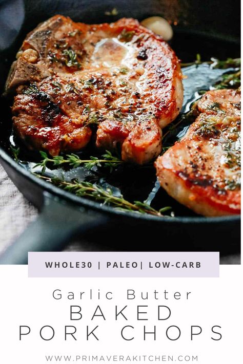 Paleo Pork, Pork Chop Recipes Baked, Chop Recipes, Baked Pork Chops, Baked Pork, Chops Recipe, Pork Chop, Low Carb Recipes Dessert, Pork Chop Recipes