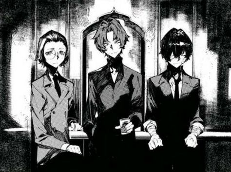 Dazai Manga Dark Era, Lupin Bar Trio Bsd, Dazai And Odasaku Manga, Bsd Beast Wallpaper Pc, Bsd Beast Wallpaper, Bar Lupin Trio Bsd, Bar Lupin Bungou Stray Dogs, Odasaku Bsd Manga, Bsd Beast Movie