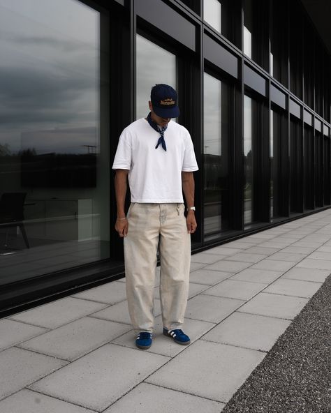 baggy pants and cropped shirts don‘t miss 🤫 Fit details Cap: @moreporks Shirts#: @asos_man Pants: @evenandodd_official Shoes: @adidasoriginals . #outfitinspo #outfitinspiration #cozystreetstyle #simplefits #nclgallery #backtominimal #minimalism #lessiswore #minimalhouse1 #allstreetwear #303unknOwn #ootd #inweekday #FitsonPoint #csthelabel #fits4men #baggyjeans #baggysociety #baggypants #croppedshirt Baggy Pants Outfit, Official Shoes, Asos Men, Man Pants, Pants Outfit Men, Cropped Shirts, Simple Fits, Fit Details, Baggy Pants