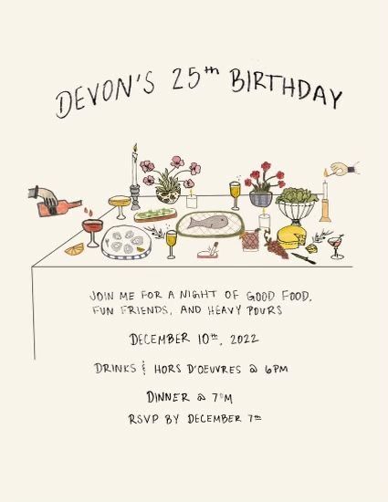 29th Birthday Party, Quirky Invitations, Party Tips And Tricks, Memories With Friends, 21 Diner, Desain Editorial, Birthday Dinner Party, Planning A Party, 24th Birthday