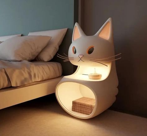 Katt Grejer, Almirah Designs, Whimsical Furniture, Cute Furniture, Cute Diy Room Decor, Cute Bedroom Decor, Cute Home Decor, Cat Room, Cat Decor