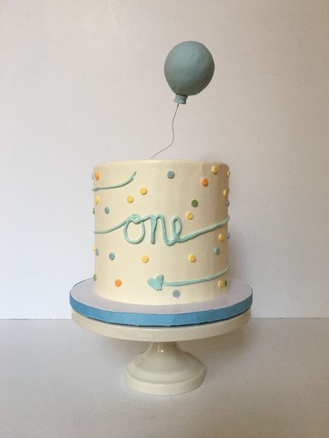 Simple One Birthday Cake, Simple One Year Birthday Cake, Simple Smash Cakes, Cute Smash Cakes, Cake Pastel Colors Birthday, One Birthday Cake Boy, Smash Cakes For Boys, Simple 1st Bday Cake, Birthday Cake One Year Old Boy