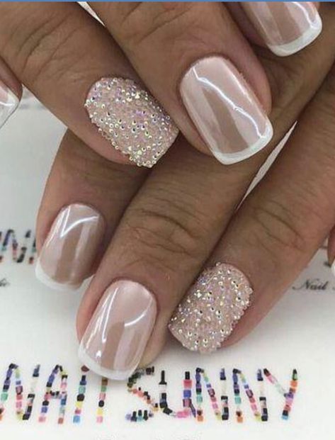 Wedding Day Nails, Unghie Sfumate, Bridal Nail Art, Valentine Nails, Nagel Tips, Blush Nails, Thanksgiving Nails, Nail Art Wedding, Bride Nails