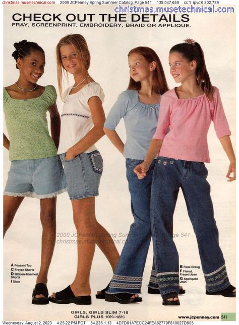 Early 2000s Kids Clothes, 2000s Kids Fashion, 90s Magazine Fashion, Aquamarine Party, Kawaii Moodboard, Jcpenney Catalog, Ghost Oc, 90s Teen Fashion, 2000 Nostalgia