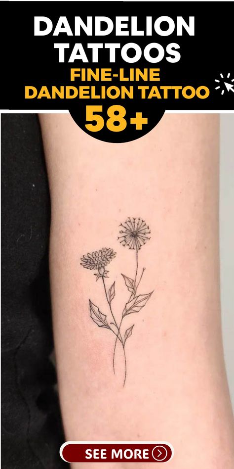 Explore the delicate charm of dandelion tattoos. Immerse yourself in a realm of graceful and transformative possibilities depicted through these fine-line designs. Whether you seek a discreet ink or a striking work of art, our assortment caters to diverse preferences. Allow the enchanting allure of dandelions to ignite creativity for your next tattoo journey. Double Dandelion Tattoo, Watercolor Dandelion Tattoo, Seed Tattoo, Dandelion Tattoo Meaning, Dandelion Quotes, Blowing Dandelion, Dandelion Tattoo, Anklet Tattoos, Square Nail Designs