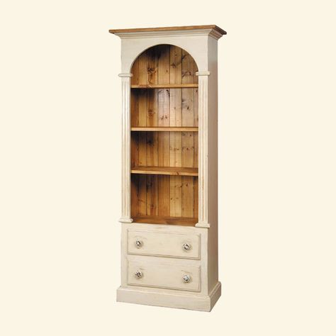 French Country Domed Top Bookcase | French Country Office Furniture | Kate Madison Furniture White French Country Kitchen, French Country Bookcase, French Country Office, French Country Chairs, French Country Tables, French Bookcase, French Country Dining Table, Bookcase Makeover, Country Office