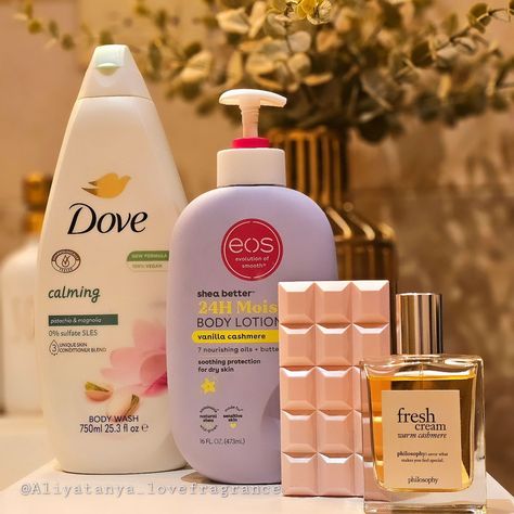 Best Body Wash And Lotion Combo, Marshmallow Body Wash, Dove Vanilla, Body Wash Dove, Fresh Cream Warm Cashmere, Fragrance Combinations, Perfume Layering, Fluffy Marshmallows, Layering Combos