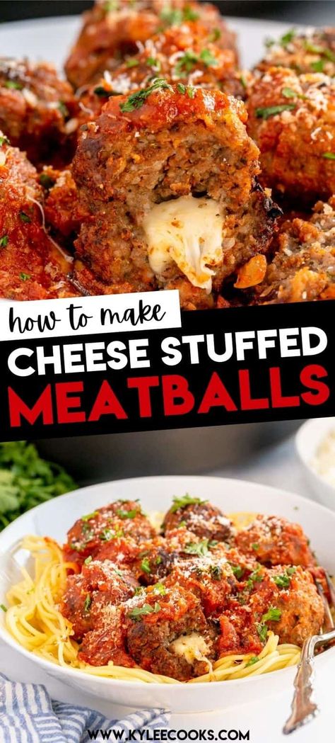 Meatball Boats, Cheese Filled Meatballs, Meatballs Freezer, Meatballs Stuffed With Mozzarella, Stuffed Meatballs, Cheesy Meatballs, Mozzarella Stuffed Meatballs, Cheese Stuffed Meatballs, Sausage Meatballs