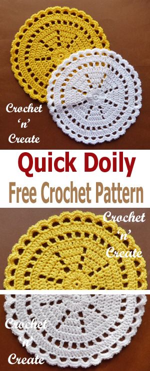 crochet this quick doily in just an hour or so, free crochet pattern. #crochetncreate #crochetdoily Free Crochet Doily Patterns, Crochet Flowers Easy, Crochet Dollies, Confection Au Crochet, Crochet Coaster Pattern, Blanket Diy, Crochet Simple, Crochet Doily Patterns, Square Blanket