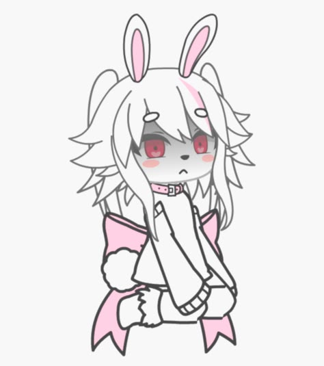 Gacha Club Bunny Outfit, Gacha Bunny Oc, Gacha Life Adoptables, Bunny Gacha Club, Gacha Bunny, Bunny Oc, Gacha Life Sleep Outfits, Daycare Themes, Cow Logo