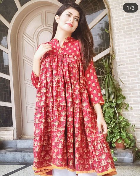 Causal Frock Design, Pakistani Frock Design Casual, Pregnancy Frocks, Pakistani Frock Design, Kurtis Pakistani, Daytime Glam, Short Frocks, Frock Fashion, Womens Trendy Dresses