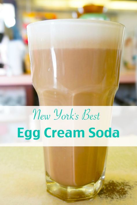 Egg Cream Drink Recipe, Egg Cream Recipe, American Deli, Deli Recipes, Soda Jerk, Egg Cream, Best Souvenirs, Homemade Soda, Fountain Drink