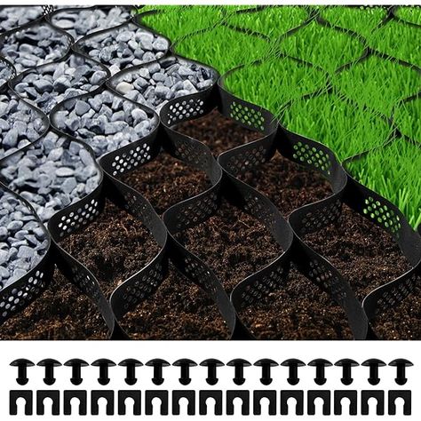 Amazon.com : Performance Footing BaseCore Geocell Ground Grid Stabilizer | Perfect Gravel Grid for Patios, Sheds, Slopes, Pathways and Parking | 3" Tall | 9.4 x 24.4 ft | 231 sq feet : Patio, Lawn & Garden Barn Landscaping, Ground Grid, Driveway Parking, Patio Walkway, Driveway Installation, Gravel Landscaping, Sultry Makeup, Pavers Backyard, Weed Barrier