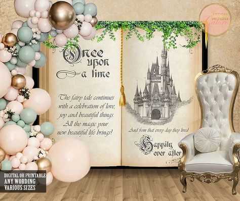 Once Upon A Time Theme Decoration, Once Upon A Time Gender Reveal, Once Upon A Time Centerpieces, Once Upon A Time Birthday Party Theme, Once Upon A Time Baby Shower Theme, Once Upon A Time Birthday Party, Princess Bridal Shower Ideas, Once Upon A Time Backdrop, Hoco 2023