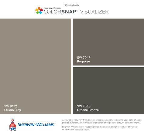 Sw Felted Wool, Felted Wool Sherwin Williams, Grey Exterior House, Grey Exterior House Colors, Urbane Bronze, Gray House Exterior, Outside Paint, Exterior House Paint Color Combinations, Exterior House Color