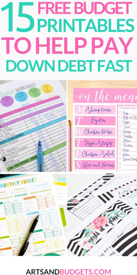 Free budget planners to help pay down debt fast | family finance | getting rid of debt Debt Payoff Planner Free Printables, Credit Card Debt Payoff Printable Free, Budget Planner To Pay Off Debt, 50/30/20 Budget Free Printable, List Organization, Low Income Budgeting, Pay Off Credit Card Debt, Pay Down Debt, Budget Worksheets