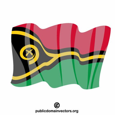 PublicDomainVectors.org-Flag of the Republic of Vanuatu Vanuatu Flag, Waving Flag, Flag Vector, Free Clipart, The Republic, Vanuatu, Public Domain, Free Images, Wind Sock