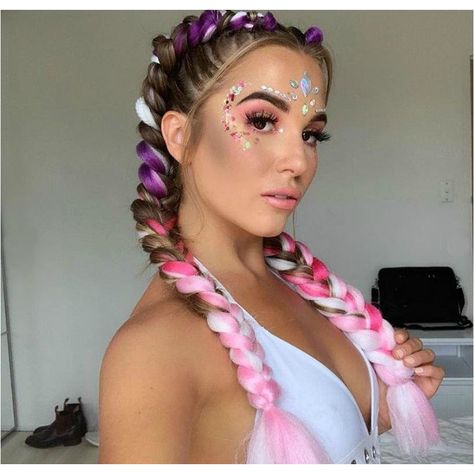 Unicorn Hairstyle, Dutch Braid Half Up, Braids Dutch, Festival Braid, Dutch Braid Ponytail, Braid Hair Extensions, Dutch Fishtail Braid, Festival Braids, Double French Braids