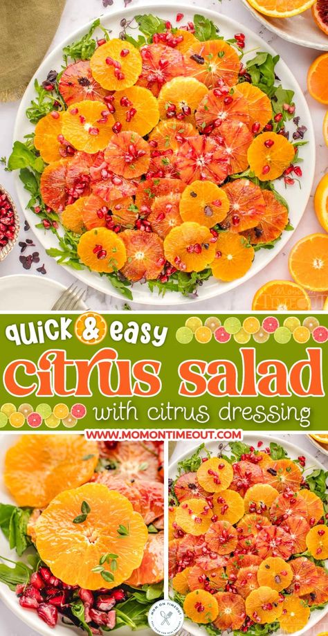 Citrus Salad Recipes, Citrus Fruit Salad, Citrus Salad Dressing, Orange Salad Recipes, Orange Dressing, Slow Cooker Appetizers, Meal Planning Menus, Citrus Dressing, Christmas Salads