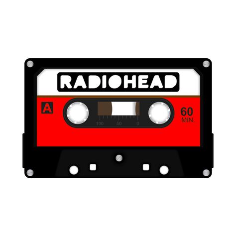 Radiohead Cassette, Radiohead Stickers, Radiohead Drawing, Radiohead Vinyl, Senior Patches, Cassette Poster, Parking Spot Painting, College Notebook, Tape Cassette