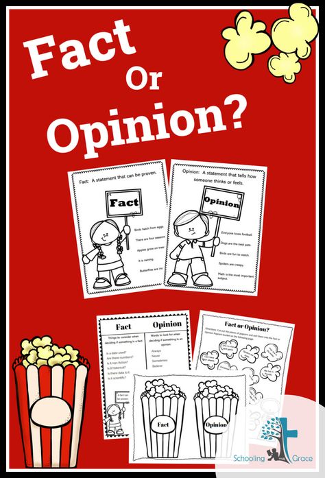 Facts And Opinions Activities, Fact And Opinion Activities, Fact Opinion Activities, Popcorn Activity, Grade 1 Lesson Plan, Fact And Opinion Worksheet, Fact Or Opinion, Sloth Facts, Facts And Opinions