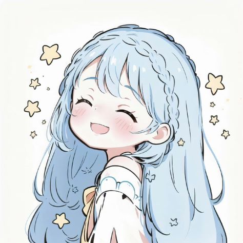 Anime Chibi Drawing, Chibi Character Design, Relatable Comics, A Cartoon Character, Blue Girl, Art Mignon, Art Kawaii, Chibi Anime Kawaii