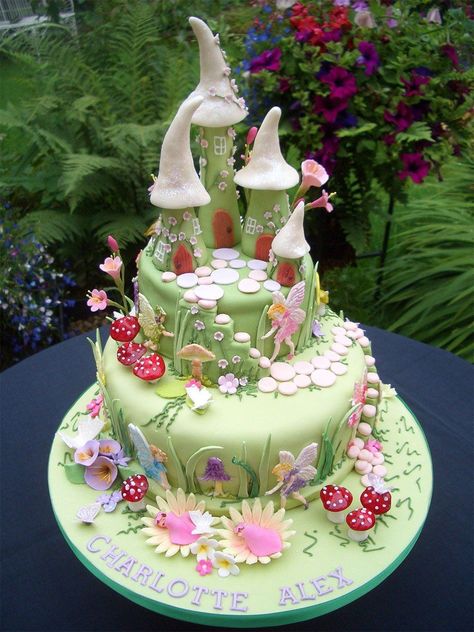 55 Amazing Cool & Beautiful Birthday Cakes | Page 4 of 5 | Art & Home #50thbirthday #50th #birthday #cake Fairy House Cake, Fairy Birthday Cake, Twin Birthday Cakes, Green Cake, Garden Cakes, Fairy Cake, House Cake, Fairy Cakes, Beautiful Birthday Cakes