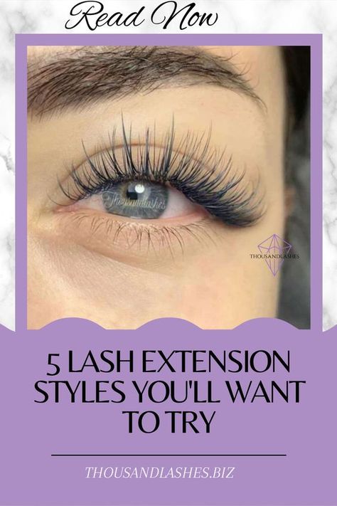 Styles Of Eyelash Extensions, Eyeshadow Looks With Eyelash Extensions, Different Eye Lash Extensions, Open Lash Extensions, Eyelash Extensions For Eye Shape, Lash Extensions Different Styles, Best Eyelash Extensions For Eye Shape, Different Styles Of Lash Extensions, Lash Extension Styles For Eye Shapes