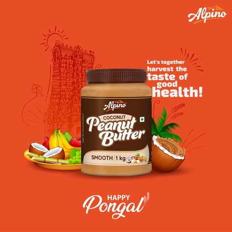 Pongal Creative Ads, Butter Ads, Fitness Ads, Food Photography Cake, Pumpkin Jam, Cartoon Pic, Product Post, Cow Ghee, Ginger Biscuits