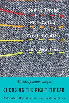 Shashiko Embroidery Boro, Shashiko Embroidery Tutorial, Sashiko Embroidery For Beginners, How To Visible Mending, Shashiko Embroidery Mending, Japanese Boro Stitching, How To Sashiko Tutorials, Visible Mending Tutorial, Sashiko Embroidery Jeans