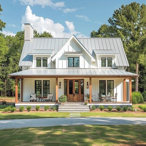 Farmhouse Rooms | Which farmhouse would you like to live? 🤗 Credit: @farmhouseplans #farmhouseaninterior #farmhouseinteriordesign #farmhouserenovation… | Instagram Farmhouse Rooms, Home Elevation, Farmhouse Renovation, Farmhouse Interior Design, Farm Projects, Dream Life House, House Plans Farmhouse, House Elevation, Farmhouse Plans