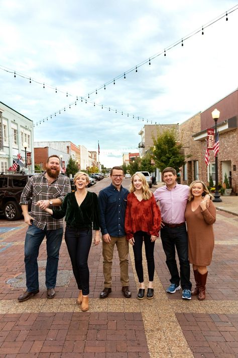 The Laurel Mercantile Co. team, from left: Ben & Erin Napier, Josh & Emily Nowell, Jim & Mallorie Rasberry Home Town Hgtv, Laurel Mississippi, Erin Napier, Big Farm, Agent Of Change, Girls World, Down South, City Hall, Real People