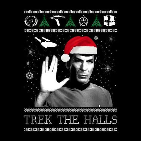 Star Trek Christmas, Star Trek Tattoo, Star Trek Artwork, Christmas Knits, Star Trek Spock, Christmas Knit, Star Trek Funny, Star Trek Original Series, Star Trek Series