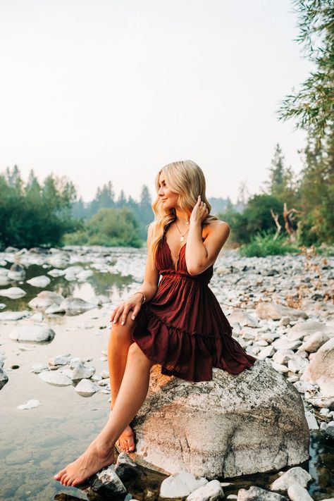 Senior Photography Session — KC England Photography | Spokane Photographer Senior Photos River, River Senior Pictures, Cute Senior Pictures, Senior Photoshoot Poses, Girls Portrait, Summer Senior Pictures, Western Photo, Senior Photography Poses, Senior Stuff