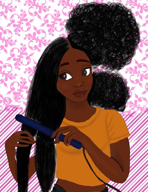 Afro Tips, Vision Board Workshop, Hair Illustration, Natural Hair Art, Type 4 Hair, Cool Pencil Drawings, Natural Haircare, Black Image, 2024 Vision