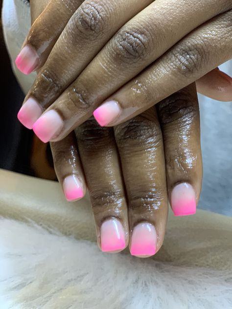 Ombre Spring Nails, Ombre Dip Nails, Pink Ombre Nail Art, Pink Ombré Nails, Fade Nails, French Fade Nails, Kids Nails, French Fade