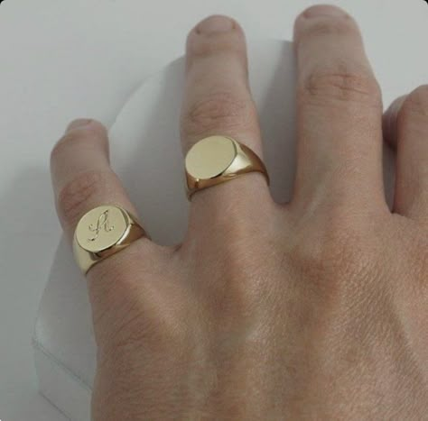 Pinky Ring For Women, Pinky Rings For Women, Personalized Initial Ring, Signet Ring For Men, Harry Styles Nails, Custom Signet Ring, Mens Pinky Ring, Signet Rings Women, Nature Inspired Rings