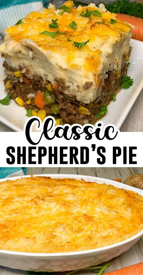 Sheppards Pie Recipe, Best Shepherds Pie Recipe, Shepards Pie Recipe, Easy Shepherds Pie, Cottage Pie Recipe, Shepherd's Pie Recipe, Fluffy Mashed Potatoes, Sunday Dinner Recipes, Shepherds Pie Recipe