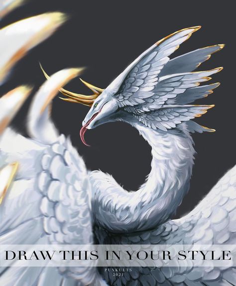 Breadbin’s Instagram photo: “Alright folks! Since I hit 4K I’ll be hosting another DTIYS! Post your entry to #punkults4kdtiys and tag me! Feel free to interpret this…” Hybrids Drawing, Dragon Angel, Mythic Creatures, Feathered Dragon, Fantasy Oc, Mythical Creature Art, Naruto Eyes, Christmas Dragon, Dragon Sketch