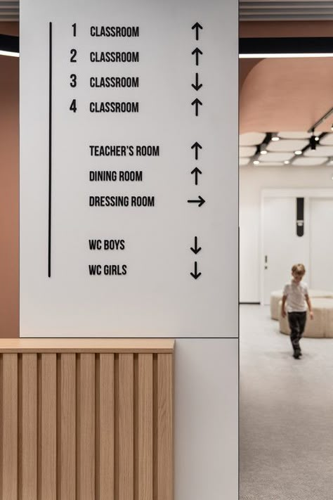 School Design Interior, School Interiors, School Interior Design, Modern School Interior, Elementary School Design, School Wayfinding, Interior Design Lobby, School Reception, School Signage