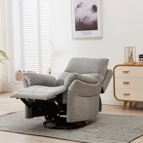 Hawn Upholstered Recliner Oversized Recliner, Fabric Recliner, Manual Recliner Chair, Swivel Rocker Recliner Chair, Swivel Recliner, Rocker Recliners, Rec Room, Chaise Lounge Chair, Sit Back And Relax