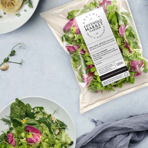 Cotswold Market Garden — Shiift Creative | Brand + Web Studio Organic Food Packaging, Salad Bag, Food Company Logo, Organic Food Market, Food Brand Logos, Salad Packaging, Organic Food Logo, Logo Design Graphics, Brand Collateral