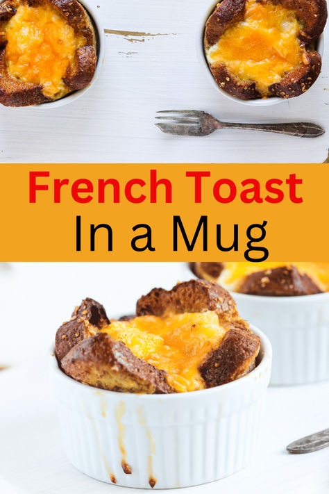 This French toast in a mug is perfect for when you're craving delicious eggy bread but don't want the hassle of using a frypan. French Toast In A Mug Recipes, French Toast For One, French Toast In A Mug, Air Fryer French Toast, Eggy Bread, French Toast Batter, French Bread French Toast, Alternative Sweeteners, Mug Cups