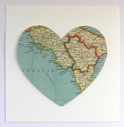 This is a great idea for showcasing where you live on the map while also telling your child you love them with a card or wall-hanging. Map Heart, Child Sponsorship, Map Crafts, Heart Map, Diy Artwork, Map Globe, I Love Heart, Childrens Church, The Shape