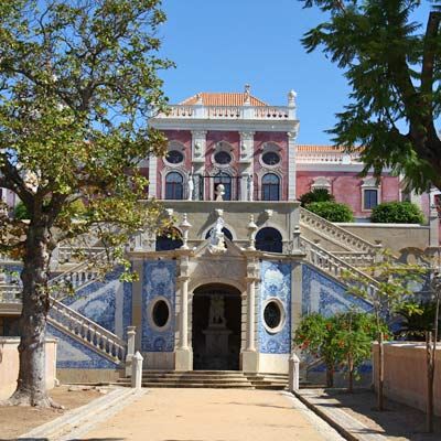 Rococo Palace, Faro Portugal, Roman Villa, Portuguese Culture, Bus Travel, Algarve Portugal, Dusky Pink, Portugal Travel, Coastal Towns