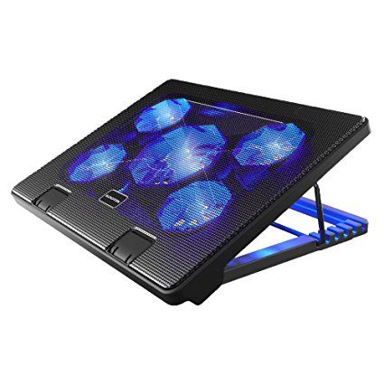 Kootek Laptop Cooling Pad 12"-17" Cooler Pad Chill Mat 5 Quiet Fans LED Lights and 2 USB 2.0 Ports Adjustable Mounts Laptop Stand Height Angle Laptop Fan, Room Cooler, Cooler Designs, Cooling Pad, Laptop Cooler, Laptop Cooling Pad, Portable Cooler, Notebook Pc, Best Laptops